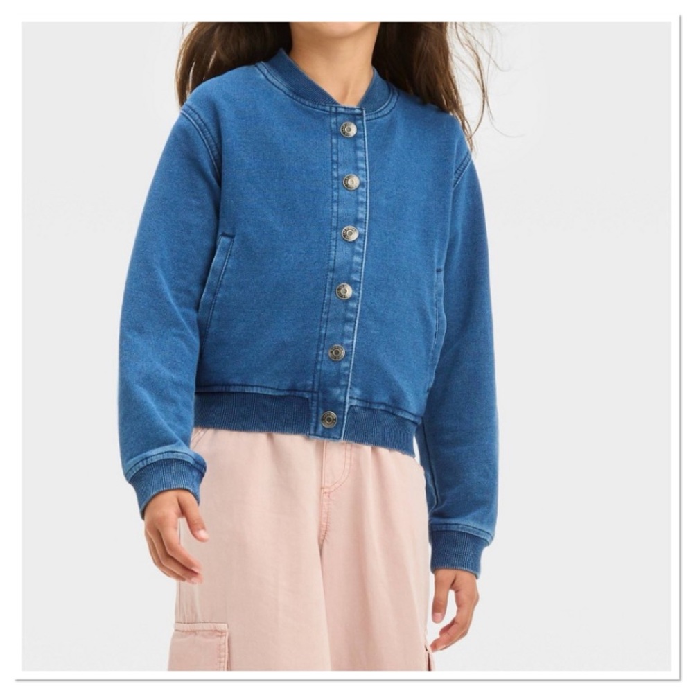 Girl’s Varsity Denim Jacket Cat & Jack